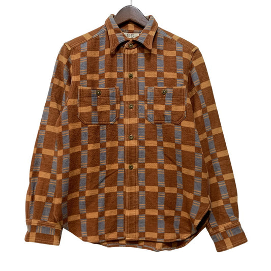 【中古品】【メンズ】 JOHN GLUCKOW ジョングラッコー LOT JG-22 THE HEATER ザ ヒーター HEAVY FLANNEL LS SHIRT ヘビー フランネル ロングスリーブ シャツ トップス 長袖 145-260717-cs-11-izu サイズ：不明 カラー：ブラウン 万代Net店