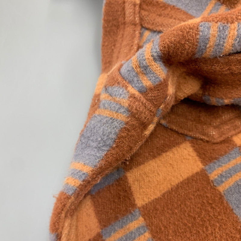 【中古品】【メンズ】 JOHN GLUCKOW ジョングラッコー LOT JG-22 THE HEATER ザ ヒーター HEAVY FLANNEL LS SHIRT ヘビー フランネル ロングスリーブ シャツ トップス 長袖 145-260717-cs-11-izu サイズ：不明 カラー：ブラウン 万代Net店