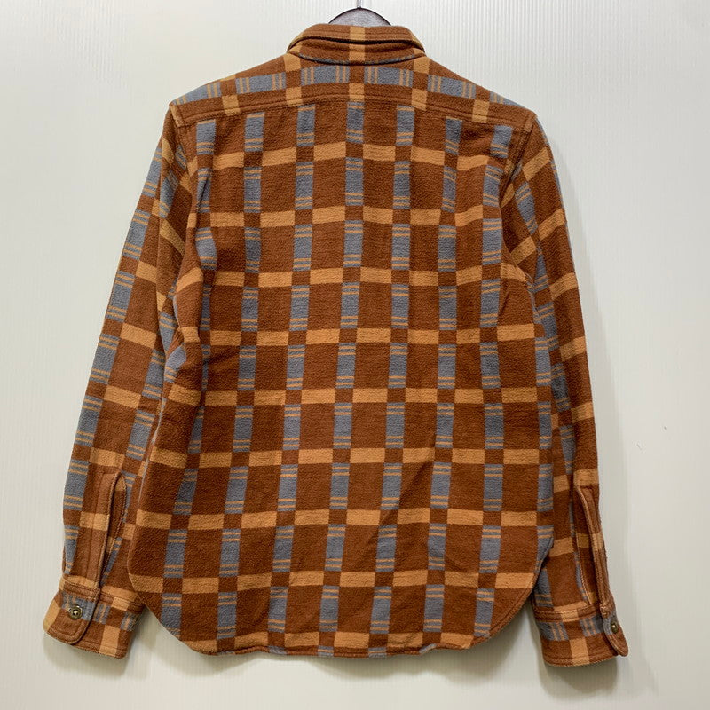 【中古品】【メンズ】 JOHN GLUCKOW ジョングラッコー LOT JG-22 THE HEATER ザ ヒーター HEAVY FLANNEL LS SHIRT ヘビー フランネル ロングスリーブ シャツ トップス 長袖 145-260717-cs-11-izu サイズ：不明 カラー：ブラウン 万代Net店