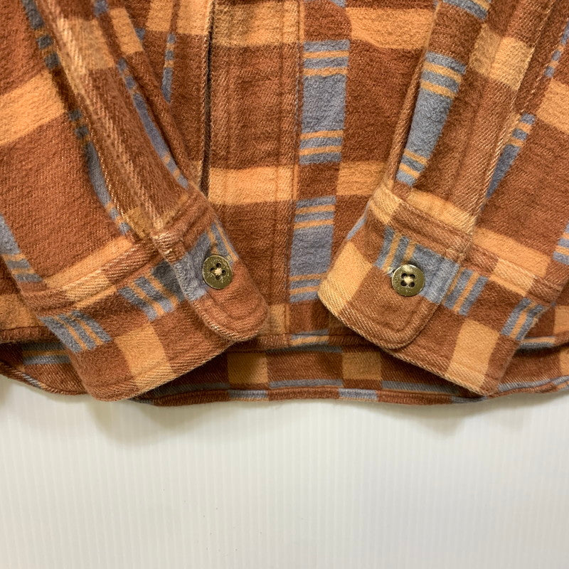 【中古品】【メンズ】 JOHN GLUCKOW ジョングラッコー LOT JG-22 THE HEATER ザ ヒーター HEAVY FLANNEL LS SHIRT ヘビー フランネル ロングスリーブ シャツ トップス 長袖 145-260717-cs-11-izu サイズ：不明 カラー：ブラウン 万代Net店