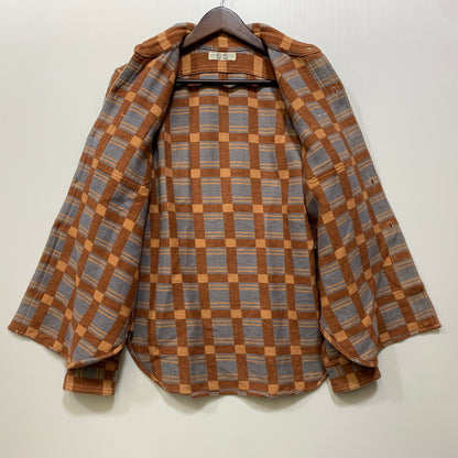 【中古品】【メンズ】 JOHN GLUCKOW ジョングラッコー LOT JG-22 THE HEATER ザ ヒーター HEAVY FLANNEL LS SHIRT ヘビー フランネル ロングスリーブ シャツ トップス 長袖 145-260717-cs-11-izu サイズ：不明 カラー：ブラウン 万代Net店