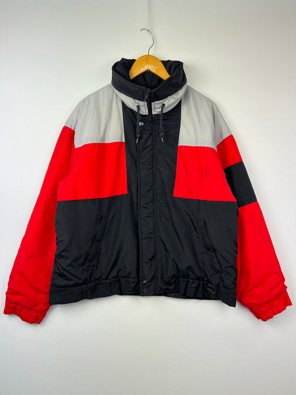 【現状渡し品】【メンズ】 St.John's Bay セントジョンズベイ Color Block Nylon Jacket カラーブロックナイロンジャケット アウター 146-260809-SH-12-hon サイズ：L カラー：レッド ブラック グレー 万代Net店