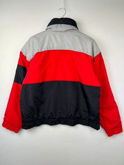 【現状渡し品】【メンズ】 St.John's Bay セントジョンズベイ Color Block Nylon Jacket カラーブロックナイロンジャケット アウター 146-260809-SH-12-hon サイズ：L カラー：レッド ブラック グレー 万代Net店