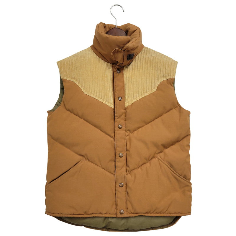 【中古品】【メンズ】 BRANDON COLORADO USA製 DOWN VEST ダウン ベスト アウター 146-260816-kh-04-izu サイズ：S カラー：ブラウン×ベージュ 万代Net店