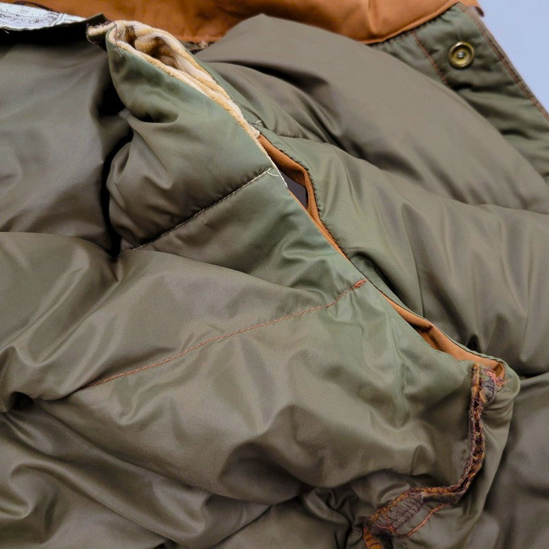 【中古品】【メンズ】 BRANDON COLORADO USA製 DOWN VEST ダウン ベスト アウター 146-260816-kh-04-izu サイズ：S カラー：ブラウン×ベージュ 万代Net店