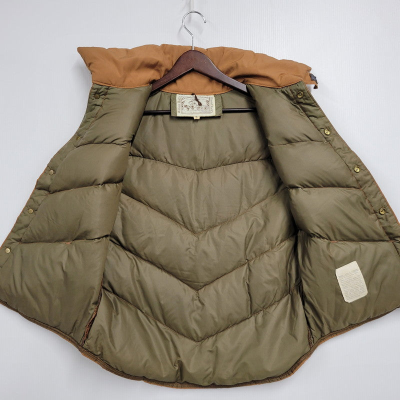 【中古品】【メンズ】 BRANDON COLORADO USA製 DOWN VEST ダウン ベスト アウター 146-260816-kh-04-izu サイズ：S カラー：ブラウン×ベージュ 万代Net店
