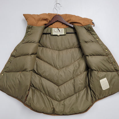 【中古品】【メンズ】 BRANDON COLORADO USA製 DOWN VEST ダウン ベスト アウター 146-260816-kh-04-izu サイズ：S カラー：ブラウン×ベージュ 万代Net店