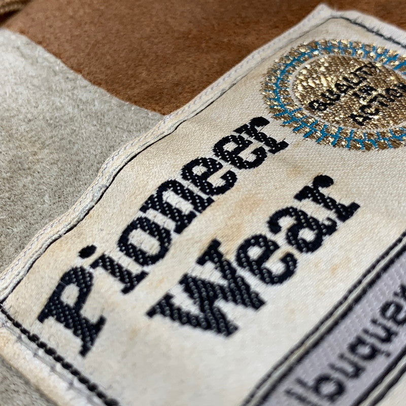 【現状渡し品】【メンズ】 PIONEER WEAR パイオニアウエアー SUEDE LEATHER BOA JACKET スエードレザー ボアジャケット 勲章タグ 146-260822-as-07-izu サイズ：38 カラー：ベージュ 万代Net店