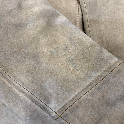 【現状渡し品】【メンズ】 PIONEER WEAR パイオニアウエアー SUEDE LEATHER BOA JACKET スエードレザー ボアジャケット 勲章タグ 146-260822-as-07-izu サイズ：38 カラー：ベージュ 万代Net店