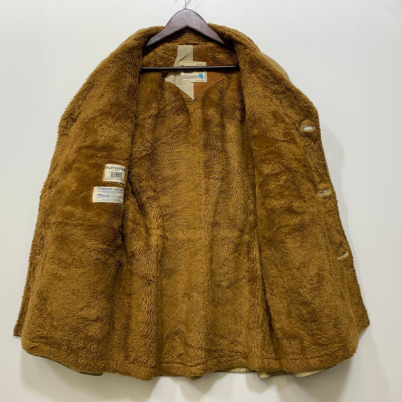 【現状渡し品】【メンズ】 PIONEER WEAR パイオニアウエアー SUEDE LEATHER BOA JACKET スエードレザー ボアジャケット 勲章タグ 146-260822-as-07-izu サイズ：38 カラー：ベージュ 万代Net店