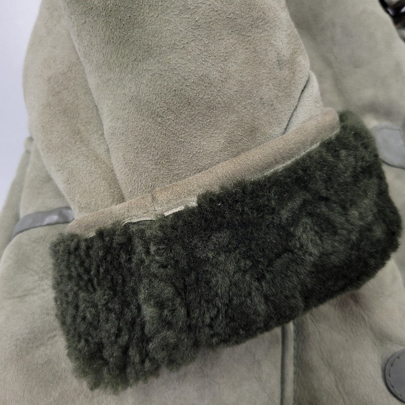 【中古品】【メンズ】 CANTERBURY カンタベリー DOUBLE FACE SHEARLING LEATHER SUEDE MOUTON DUFFEL COAT ダブルフェイス シェアリング レザー スエード マウンテンダッフルコート 146-260718-as-13-izu サイズ：14 カラー：グリーン 万代Net店