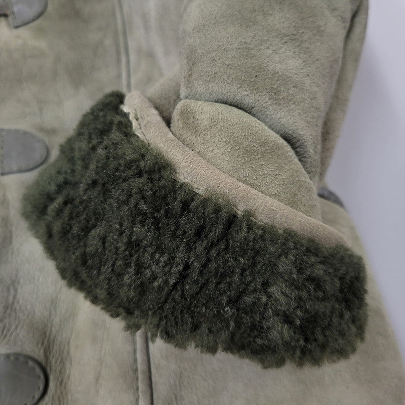【中古品】【メンズ】 CANTERBURY カンタベリー DOUBLE FACE SHEARLING LEATHER SUEDE MOUTON DUFFEL COAT ダブルフェイス シェアリング レザー スエード マウンテンダッフルコート 146-260718-as-13-izu サイズ：14 カラー：グリーン 万代Net店