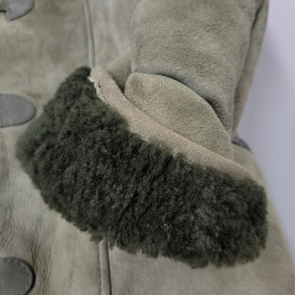 【中古品】【メンズ】 CANTERBURY カンタベリー DOUBLE FACE SHEARLING LEATHER SUEDE MOUTON DUFFEL COAT ダブルフェイス シェアリング レザー スエード マウンテンダッフルコート 146-260718-as-13-izu サイズ：14 カラー：グリーン 万代Net店