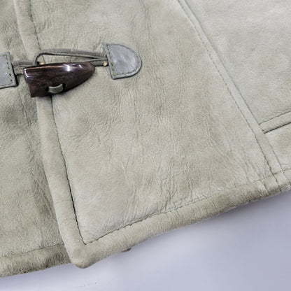 【中古品】【メンズ】 CANTERBURY カンタベリー DOUBLE FACE SHEARLING LEATHER SUEDE MOUTON DUFFEL COAT ダブルフェイス シェアリング レザー スエード マウンテンダッフルコート 146-260718-as-13-izu サイズ：14 カラー：グリーン 万代Net店