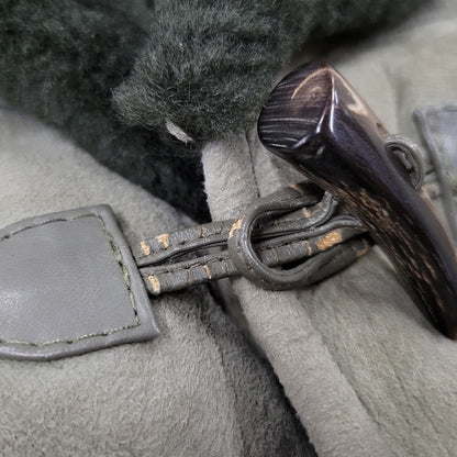 【中古品】【メンズ】 CANTERBURY カンタベリー DOUBLE FACE SHEARLING LEATHER SUEDE MOUTON DUFFEL COAT ダブルフェイス シェアリング レザー スエード マウンテンダッフルコート 146-260718-as-13-izu サイズ：14 カラー：グリーン 万代Net店