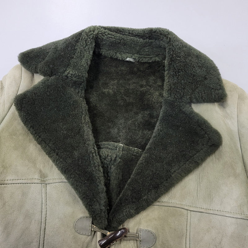 【中古品】【メンズ】 CANTERBURY カンタベリー DOUBLE FACE SHEARLING LEATHER SUEDE MOUTON DUFFEL COAT ダブルフェイス シェアリング レザー スエード マウンテンダッフルコート 146-260718-as-13-izu サイズ：14 カラー：グリーン 万代Net店