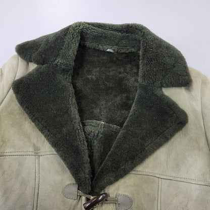 【中古品】【メンズ】 CANTERBURY カンタベリー DOUBLE FACE SHEARLING LEATHER SUEDE MOUTON DUFFEL COAT ダブルフェイス シェアリング レザー スエード マウンテンダッフルコート 146-260718-as-13-izu サイズ：14 カラー：グリーン 万代Net店