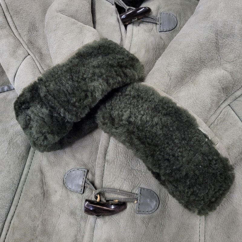 【中古品】【メンズ】 CANTERBURY カンタベリー DOUBLE FACE SHEARLING LEATHER SUEDE MOUTON DUFFEL COAT ダブルフェイス シェアリング レザー スエード マウンテンダッフルコート 146-260718-as-13-izu サイズ：14 カラー：グリーン 万代Net店