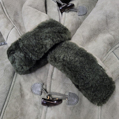 【中古品】【メンズ】 CANTERBURY カンタベリー DOUBLE FACE SHEARLING LEATHER SUEDE MOUTON DUFFEL COAT ダブルフェイス シェアリング レザー スエード マウンテンダッフルコート 146-260718-as-13-izu サイズ：14 カラー：グリーン 万代Net店