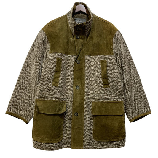 【中古品】【メンズ】 BELL MAXIM ベルマキシム 616 切替 SUEDE WOOL JACKET スウェード ウール ジャケット アウター 146-260905-cs-21-izu サイズ：M カラー：カーキ 万代Net店