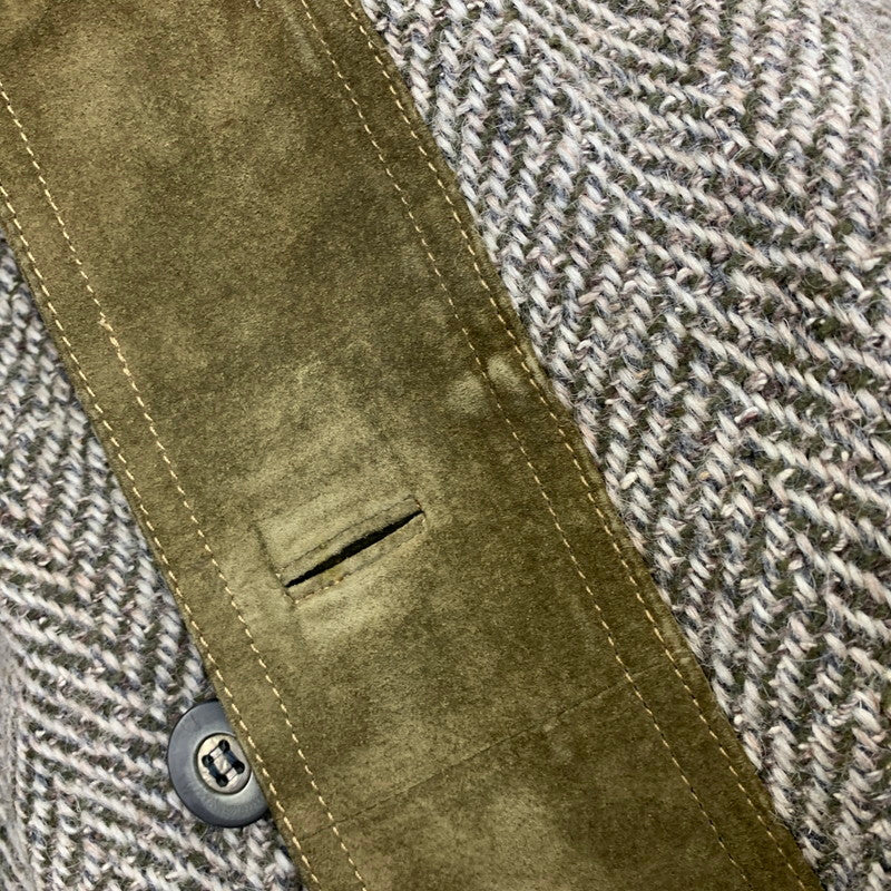 【中古品】【メンズ】 BELL MAXIM ベルマキシム 616 切替 SUEDE WOOL JACKET スウェード ウール ジャケット アウター 146-260905-cs-21-izu サイズ：M カラー：カーキ 万代Net店