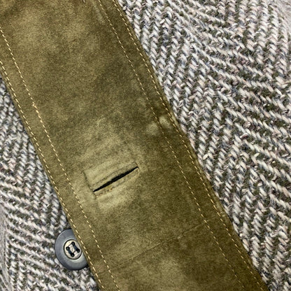 【中古品】【メンズ】 BELL MAXIM ベルマキシム 616 切替 SUEDE WOOL JACKET スウェード ウール ジャケット アウター 146-260905-cs-21-izu サイズ：M カラー：カーキ 万代Net店