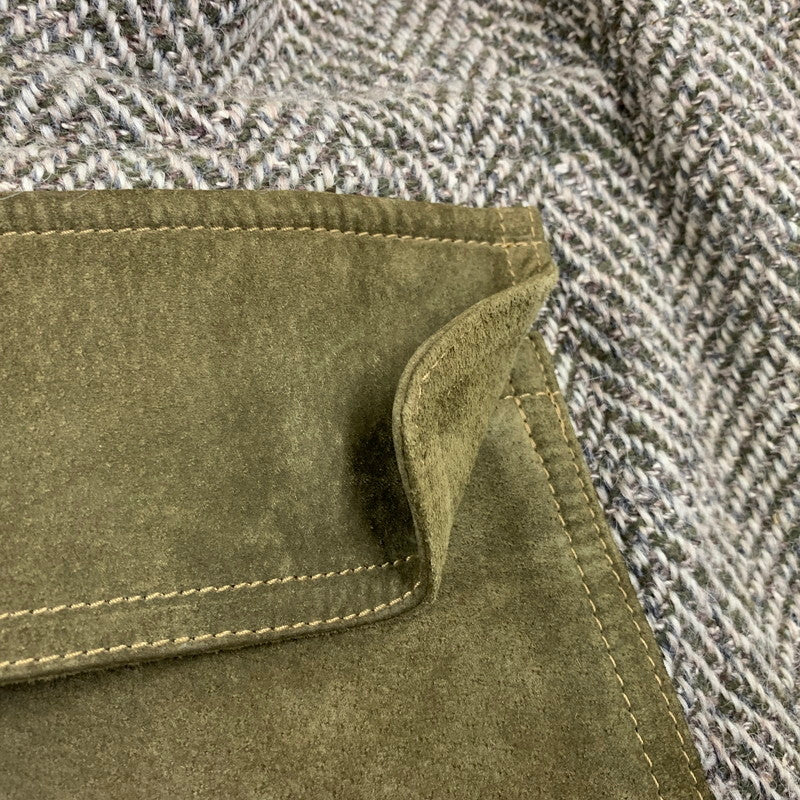 【中古品】【メンズ】 BELL MAXIM ベルマキシム 616 切替 SUEDE WOOL JACKET スウェード ウール ジャケット アウター 146-260905-cs-21-izu サイズ：M カラー：カーキ 万代Net店