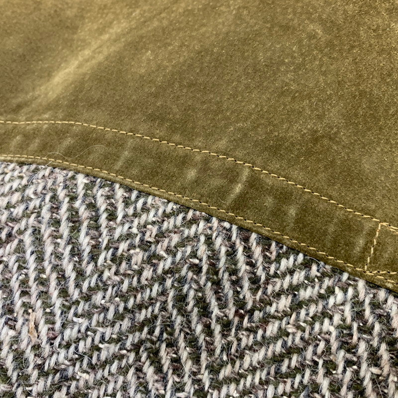 【中古品】【メンズ】 BELL MAXIM ベルマキシム 616 切替 SUEDE WOOL JACKET スウェード ウール ジャケット アウター 146-260905-cs-21-izu サイズ：M カラー：カーキ 万代Net店