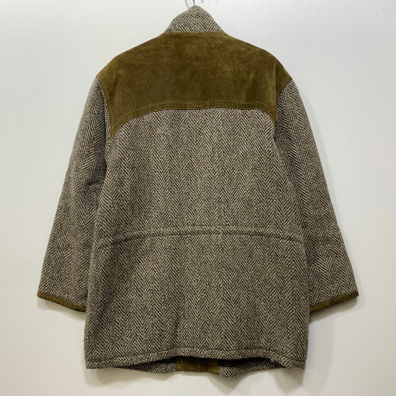 【中古品】【メンズ】 BELL MAXIM ベルマキシム 616 切替 SUEDE WOOL JACKET スウェード ウール ジャケット アウター 146-260905-cs-21-izu サイズ：M カラー：カーキ 万代Net店