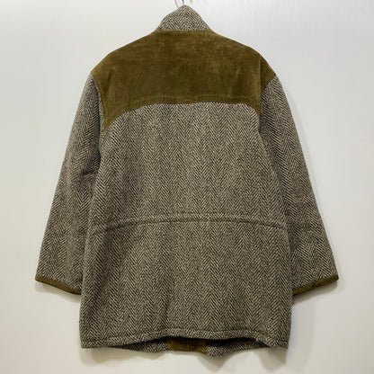 【中古品】【メンズ】 BELL MAXIM ベルマキシム 616 切替 SUEDE WOOL JACKET スウェード ウール ジャケット アウター 146-260905-cs-21-izu サイズ：M カラー：カーキ 万代Net店