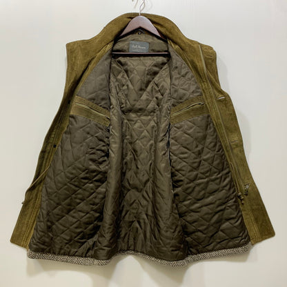 【中古品】【メンズ】 BELL MAXIM ベルマキシム 616 切替 SUEDE WOOL JACKET スウェード ウール ジャケット アウター 146-260905-cs-21-izu サイズ：M カラー：カーキ 万代Net店