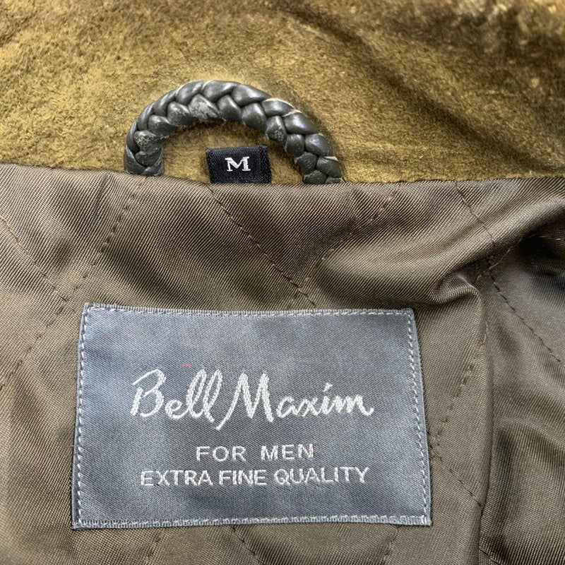 【中古品】【メンズ】 BELL MAXIM ベルマキシム 616 切替 SUEDE WOOL JACKET スウェード ウール ジャケット アウター 146-260905-cs-21-izu サイズ：M カラー：カーキ 万代Net店