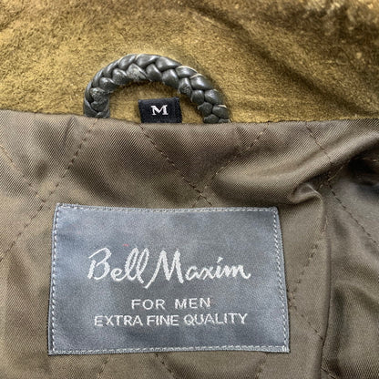 【中古品】【メンズ】 BELL MAXIM ベルマキシム 616 切替 SUEDE WOOL JACKET スウェード ウール ジャケット アウター 146-260905-cs-21-izu サイズ：M カラー：カーキ 万代Net店