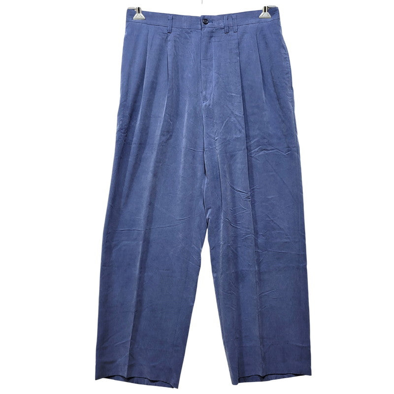 【中古品】【メンズ】 CHRISTIAN DIOR MONSIEUR クリスチャン ディオール ムッシュ 2-TUCK LINEN PANTS 2タック リネンパンツ 157-260718-as-31-izu サイズ：82 カラー：ブルー 万代Net店