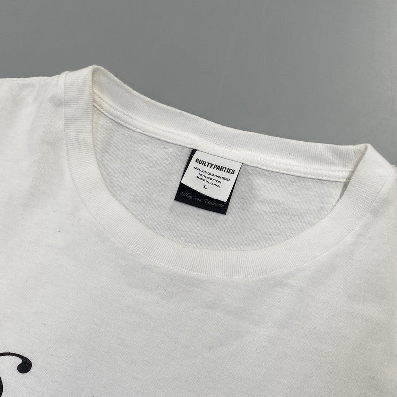 【中古品】【メンズ】 WACKO MARIA×ELLEN VON UNWERTH ワコマリア エレン フォン アンワース 25SS WASHED HEAVY WEIGHT T-SHIRT (TYPE-1) ウォッシュド ヘビー ウェイト Tシャツ トップス 半袖 142-260730-cs-11-izu サイズ：L カラー：ホワイト 万代Net店