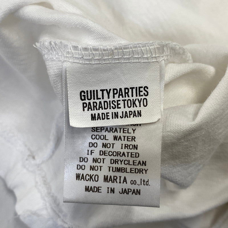 【中古品】【メンズ】 WACKO MARIA×ELLEN VON UNWERTH ワコマリア エレン フォン アンワース 25SS WASHED HEAVY WEIGHT T-SHIRT (TYPE-1) ウォッシュド ヘビー ウェイト Tシャツ トップス 半袖 142-260730-cs-11-izu サイズ：L カラー：ホワイト 万代Net店