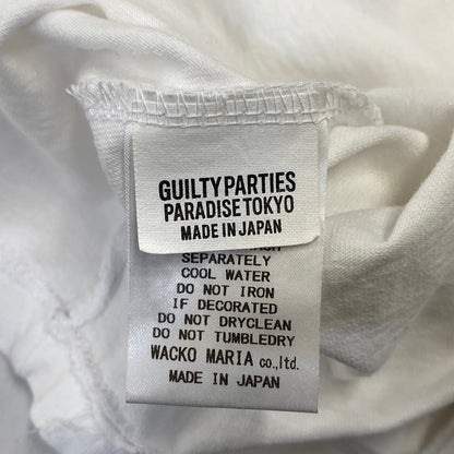 【中古品】【メンズ】 WACKO MARIA×ELLEN VON UNWERTH ワコマリア エレン フォン アンワース 25SS WASHED HEAVY WEIGHT T-SHIRT (TYPE-1) ウォッシュド ヘビー ウェイト Tシャツ トップス 半袖 142-260730-cs-11-izu サイズ：L カラー：ホワイト 万代Net店