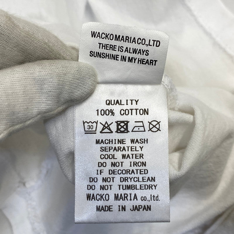 【中古品】【メンズ】 WACKO MARIA×ELLEN VON UNWERTH ワコマリア エレン フォン アンワース 25SS WASHED HEAVY WEIGHT T-SHIRT (TYPE-1) ウォッシュド ヘビー ウェイト Tシャツ トップス 半袖 142-260730-cs-11-izu サイズ：L カラー：ホワイト 万代Net店