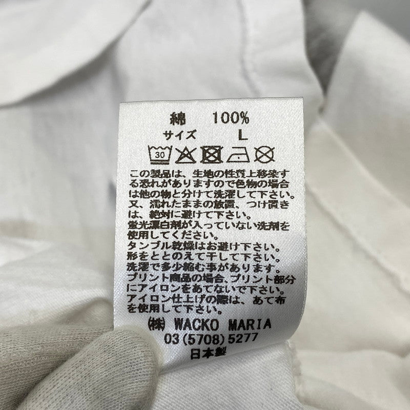 【中古品】【メンズ】 WACKO MARIA×ELLEN VON UNWERTH ワコマリア エレン フォン アンワース 25SS WASHED HEAVY WEIGHT T-SHIRT (TYPE-1) ウォッシュド ヘビー ウェイト Tシャツ トップス 半袖 142-260730-cs-11-izu サイズ：L カラー：ホワイト 万代Net店