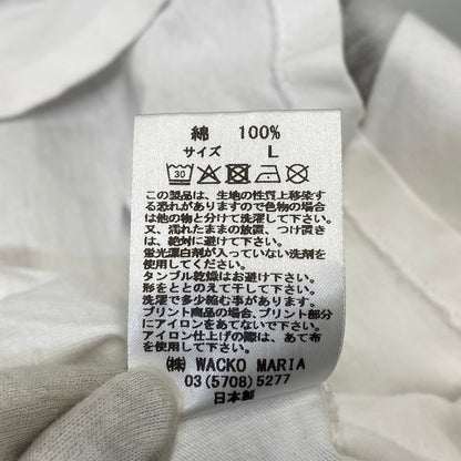 【中古品】【メンズ】 WACKO MARIA×ELLEN VON UNWERTH ワコマリア エレン フォン アンワース 25SS WASHED HEAVY WEIGHT T-SHIRT (TYPE-1) ウォッシュド ヘビー ウェイト Tシャツ トップス 半袖 142-260730-cs-11-izu サイズ：L カラー：ホワイト 万代Net店