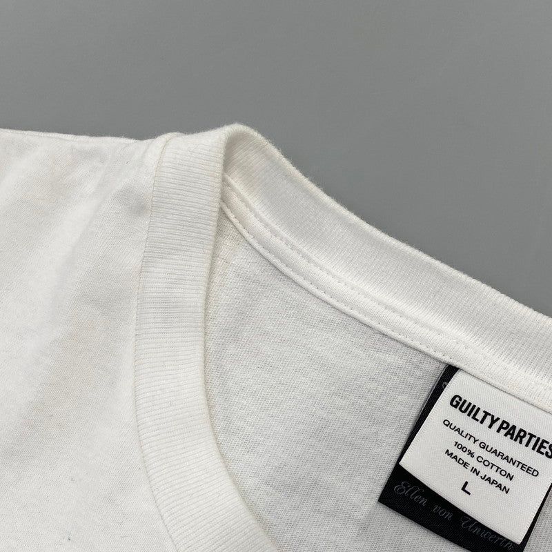【中古品】【メンズ】 WACKO MARIA×ELLEN VON UNWERTH ワコマリア エレン フォン アンワース 25SS WASHED HEAVY WEIGHT T-SHIRT (TYPE-1) ウォッシュド ヘビー ウェイト Tシャツ トップス 半袖 142-260730-cs-11-izu サイズ：L カラー：ホワイト 万代Net店