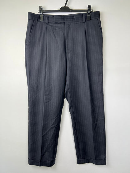 【現状渡し品】【メンズ】 WACKO MARIA ワコマリア × ERMENEGILDO ZEGNA エルメネジルド・ゼニア 別注 コラボ PLEATED TROUSERS ( TYPE-2 ) プレーテッド トラウザーズ ボトムス パンツ スラックス 158-260801-kk-28-hon サイズ：XL カラー：BLACK 万代Net店