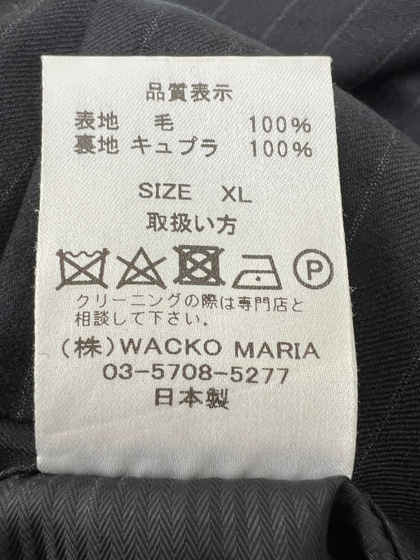 【現状渡し品】【メンズ】 WACKO MARIA ワコマリア × ERMENEGILDO ZEGNA エルメネジルド・ゼニア 別注 コラボ PLEATED TROUSERS ( TYPE-2 ) プレーテッド トラウザーズ ボトムス パンツ スラックス 158-260801-kk-28-hon サイズ：XL カラー：BLACK 万代Net店