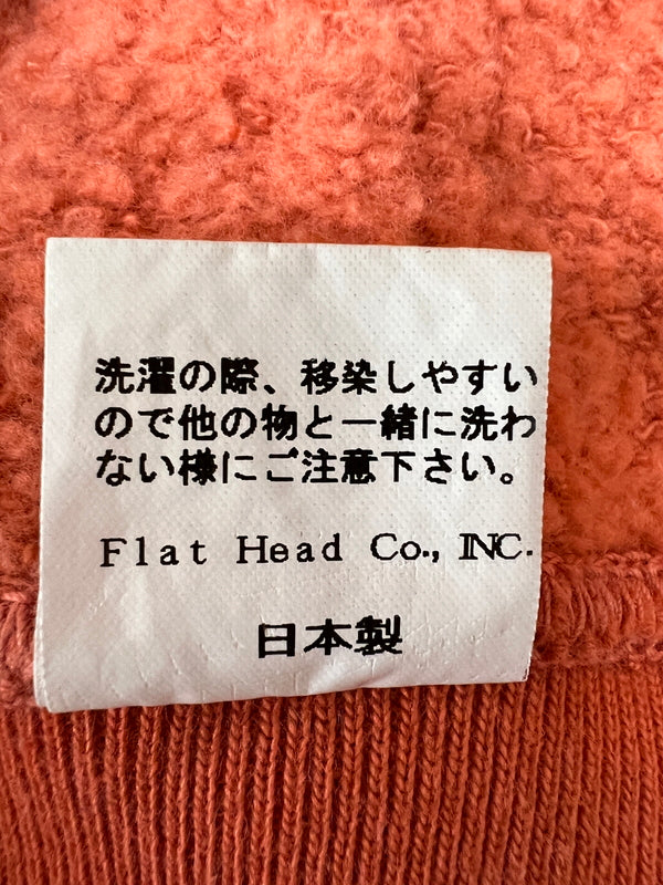 【中古品】【メンズ】 THE FLAT HEAD フラットヘッド Both V Crew Neck Print Sweatshirt 両V クルーネック プリント スウェット トップス 145-260808-SH-18-hon サイズ：SMALL カラー：オレンジ 万代Net店