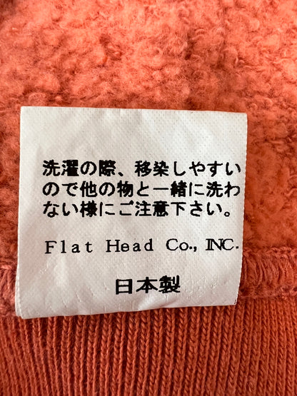 【中古品】【メンズ】 THE FLAT HEAD フラットヘッド Both V Crew Neck Print Sweatshirt 両V クルーネック プリント スウェット トップス 145-260808-SH-18-hon サイズ：SMALL カラー：オレンジ 万代Net店