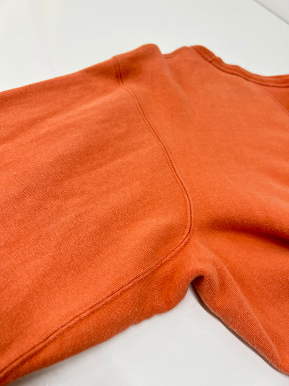 【中古品】【メンズ】 THE FLAT HEAD フラットヘッド Both V Crew Neck Print Sweatshirt 両V クルーネック プリント スウェット トップス 145-260808-SH-18-hon サイズ：SMALL カラー：オレンジ 万代Net店