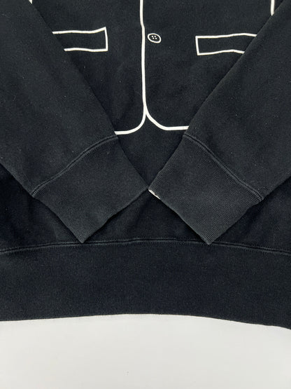 【中古品】【メンズ】 A BATHING APE アベイシングエイプ Tuxedo Sweatshirt タキシードスウェットシャツ トップス 142-260808-SH-23-hon サイズ：M カラー：ブラック 万代Net店