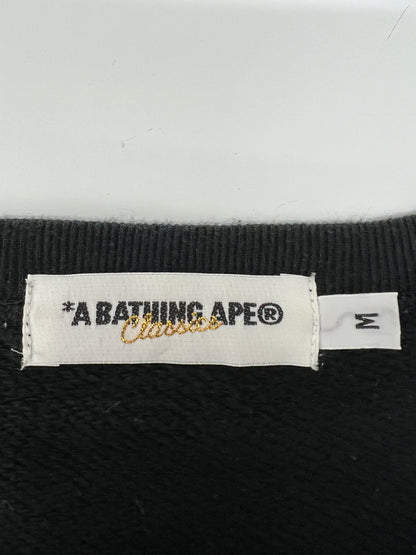 【中古品】【メンズ】 A BATHING APE アベイシングエイプ Tuxedo Sweatshirt タキシードスウェットシャツ トップス 142-260808-SH-23-hon サイズ：M カラー：ブラック 万代Net店