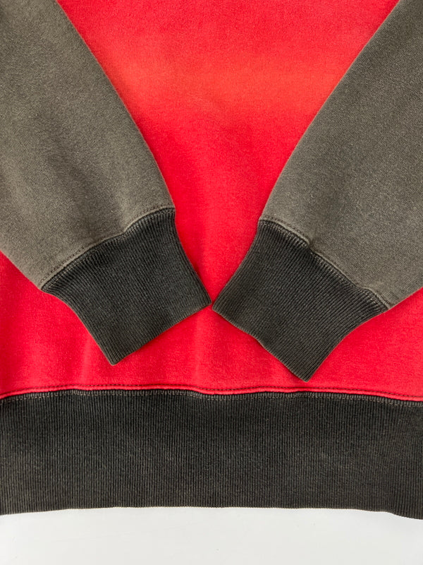 【現状渡し品】【メンズ】 THE FLAT HEAD フラットヘッド Sweatshirt スウェット トップス 145-260809-SH-23-hon サイズ：M カラー：レッド グレー 万代Net店