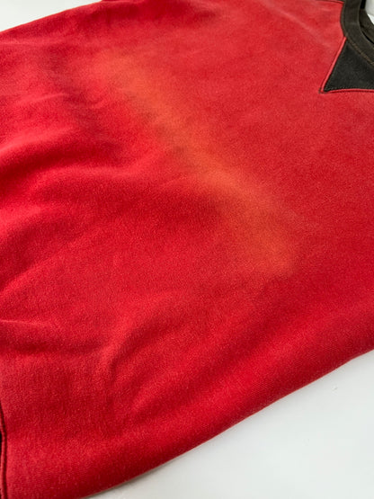 【現状渡し品】【メンズ】 THE FLAT HEAD フラットヘッド Sweatshirt スウェット トップス 145-260809-SH-23-hon サイズ：M カラー：レッド グレー 万代Net店